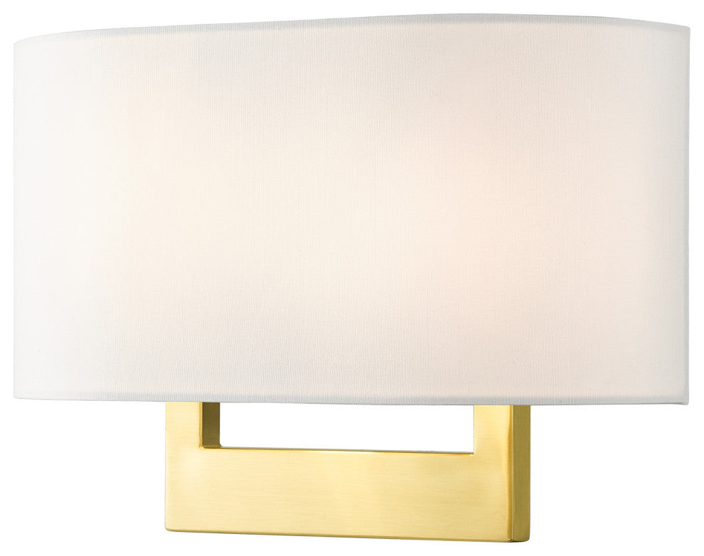 Livex Lighting Wall Sconces 2-Light Satin Brass Medium Sconce
