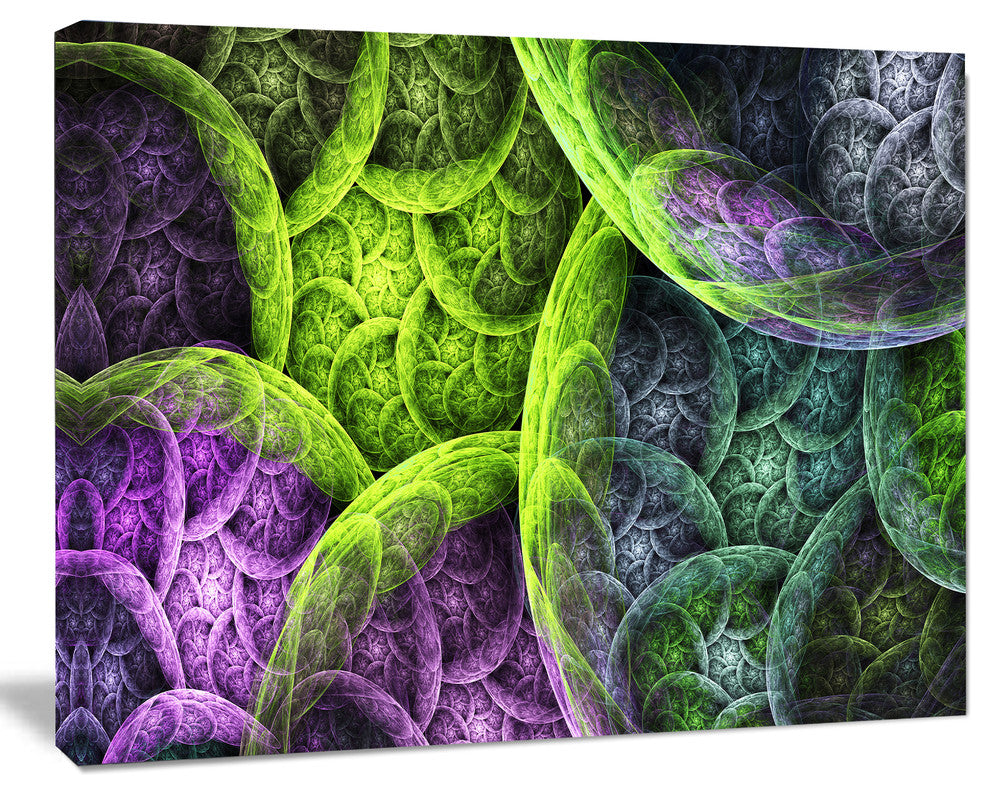 Green Pink Colorful Clouds, Oversized Abstract Canvas Art Print, 60x40