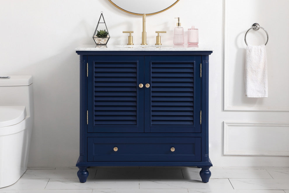 Home Living 36" Single Bathroom Vanity, Blue