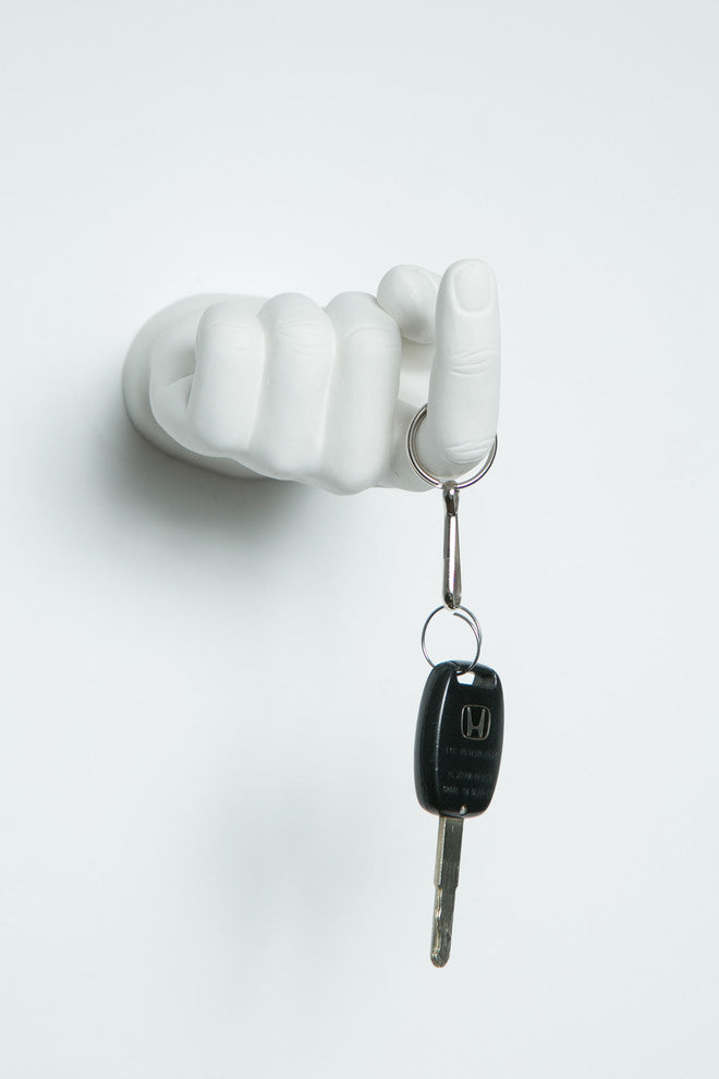 Interior Illusions Plus White Come Here Wall Mount, 7.5" Long