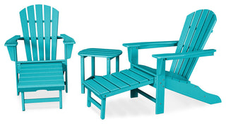 Polywood Palm Coast Ultimate Adirondack 3-Piece Set, Aruba