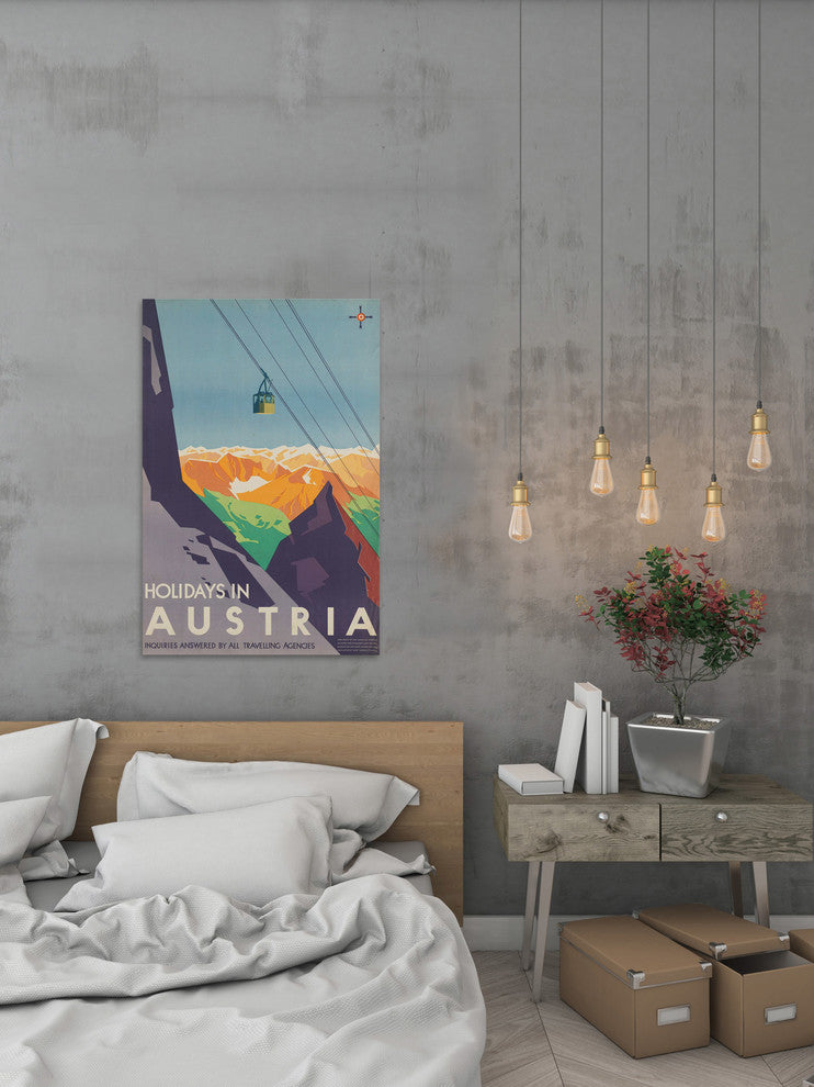 "Holidays in Austria" Painting Print on Wrapped Canvas, 16"x24"