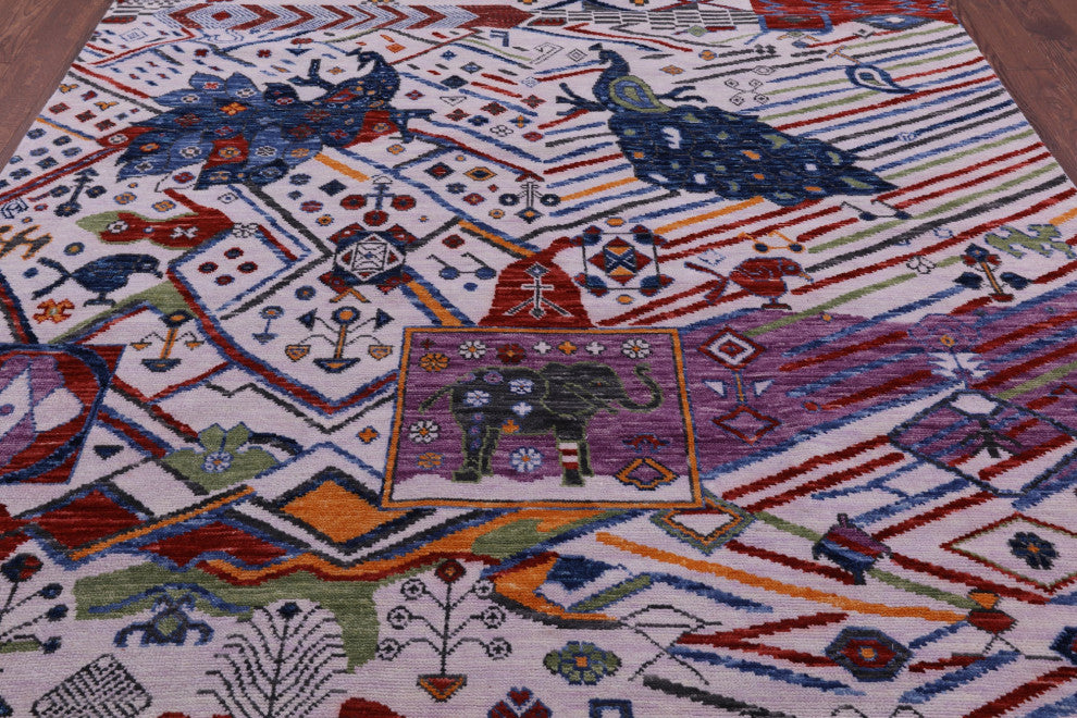8' 1" X 10' 2" Moroccan Hand-Knotted Wool Rug - Q15859