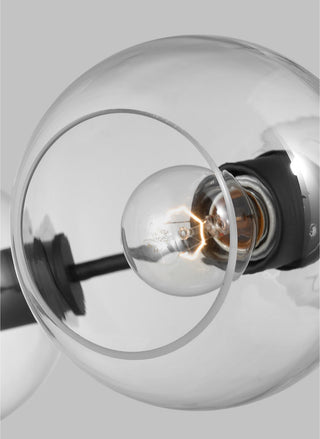 Codyn Five Light Large Chandelier, Midnight Black