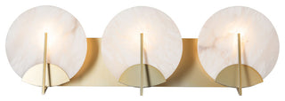 Callisto 3-Light Bath Sconce, Modern Brass