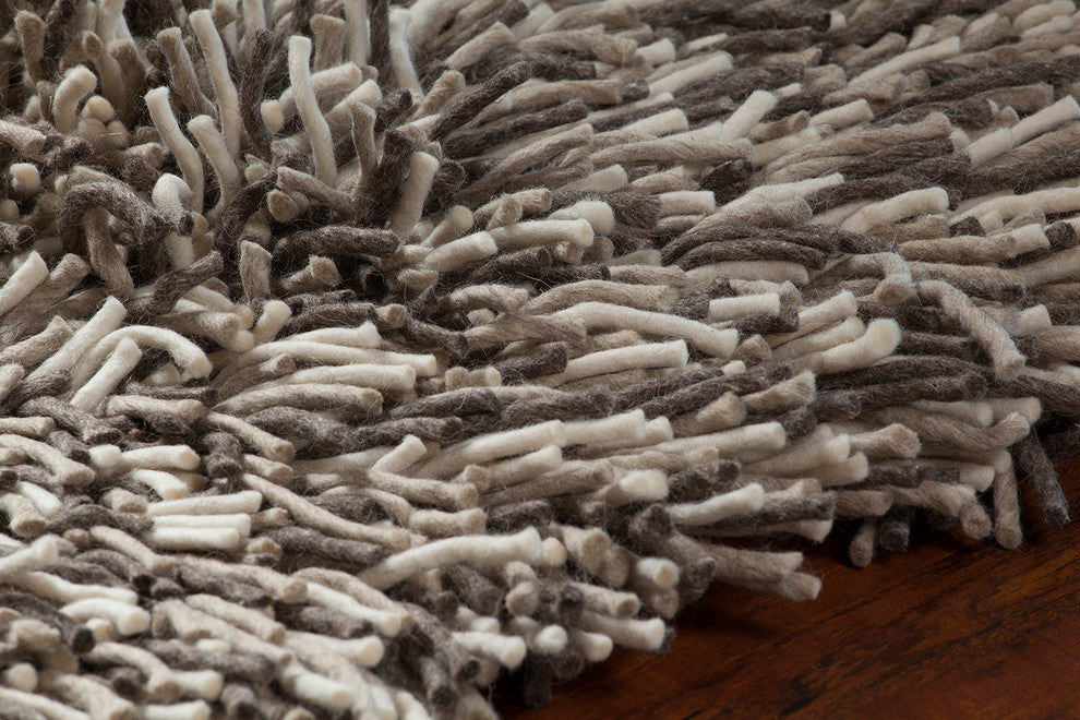 Big Jos Contemporary Area Rug, Silver, 7'9"x10'6"