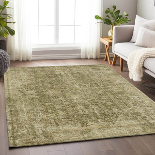 Machine Washable Indoor/Outdoor Chantille ACN1663 Brown 5' x 7'6" Rug