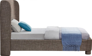 Penny Bed, Brown, Twin, Linen Textured Fabric