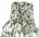Plutus Tibet Faux Fox Handmade Throw Blanket, 96 X 110
