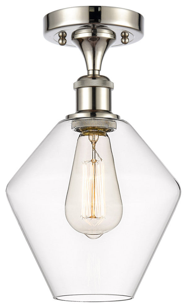 Innovations 516-1C-PN-G652-8 1-Light Semi-Flush Mount, Polished Nickel