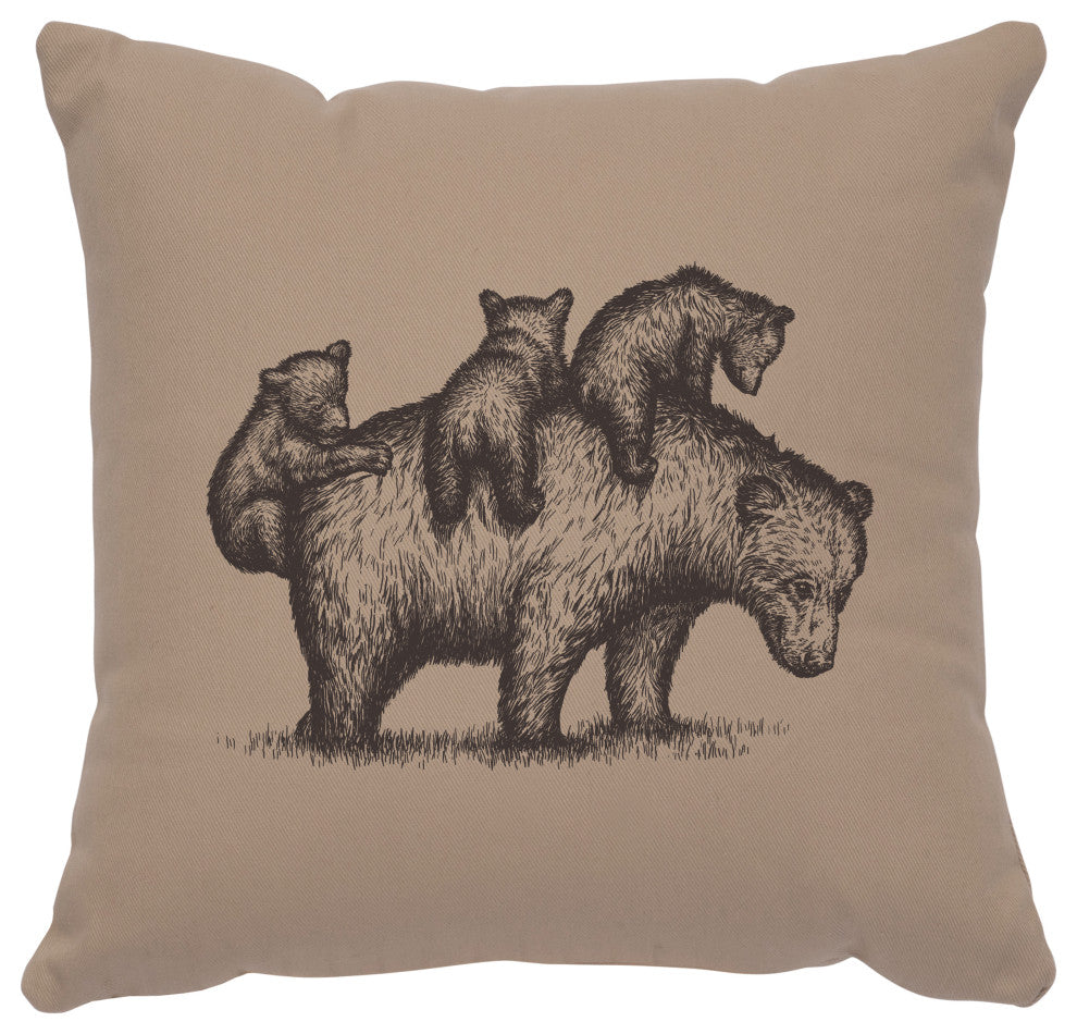 Image Pillow 16x16 Mama Bear Cotton Alabaster