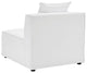 Sofa Middle Chair, Fabric, White, Outdoor Patio Balcony Cafe Bistro Garden