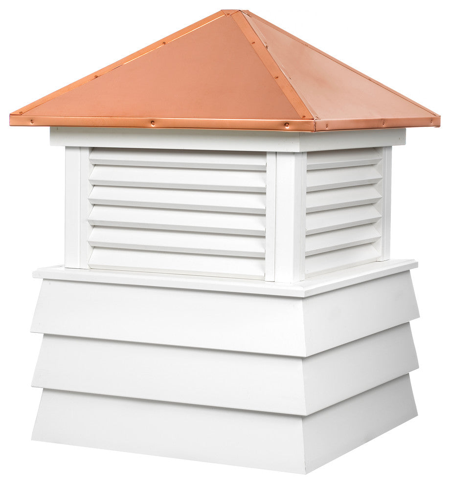 Dover Vinyl Shiplap Cupola With Copper Roof, 42"x59"