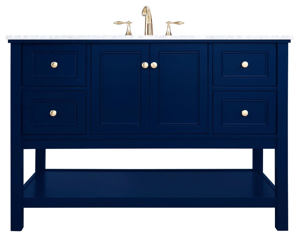 Matilda Single Bathroom Vanity, Blue, 48"