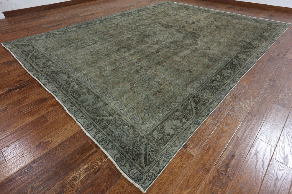 Tabriz Overdyed 10'x13 Oriental Rug, W1926