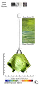 Jezebel Radiance Flame Track Light, Small, Grass Green