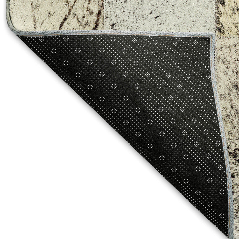 Addison Premium Washable Mayfield AMF105 Black 8' x 8' Round Rug