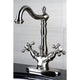 Kingston Brass Two-Handle Bathroom Faucet With Brass Pop-Up, Brushed Nickel