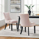 Dining Chair, Nailhead, Set of 2, Pink, Velvet, Modern, Cafe Bistro Hospitality