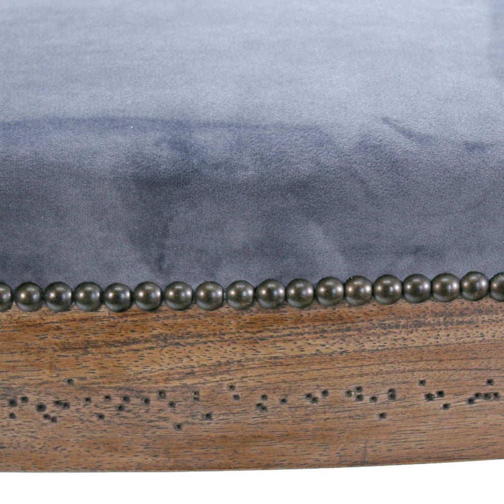 Grey Velvet Dining Chair - Deconstructed Back Exposed Frame Armchair