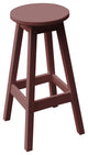Poly Lumber Bar Stool, Cherrywood, Bar Height, Round