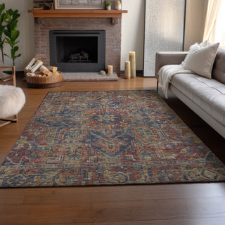 Premium Machine Washable Mayfield AMF571 Red 10' x 14' Rug
