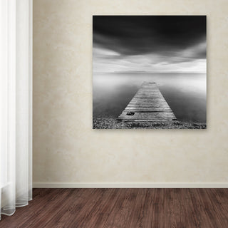 George Digalakis 'Pier With Slippers' Canvas Art, 14x14