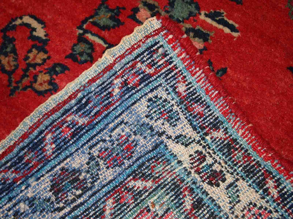 Handmade vintage Persian Hamadan runner 2.6' x 6.3' (81cm x 194cm) 1960s