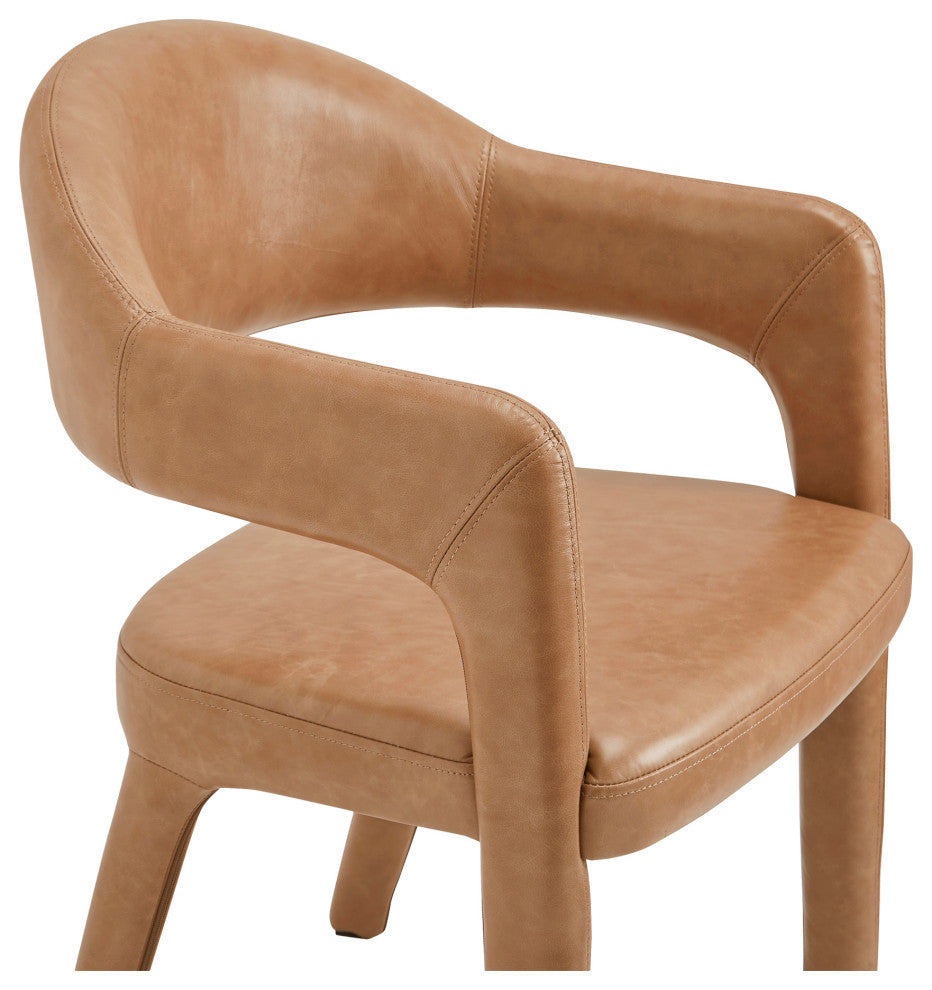 Martens Dining Chair Brown Leather
