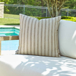 Uttermost Basket Stripe Rattan Outdoor Pillow
