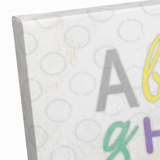 Alphabet Giraffe 16x16 Canvas Wall Art