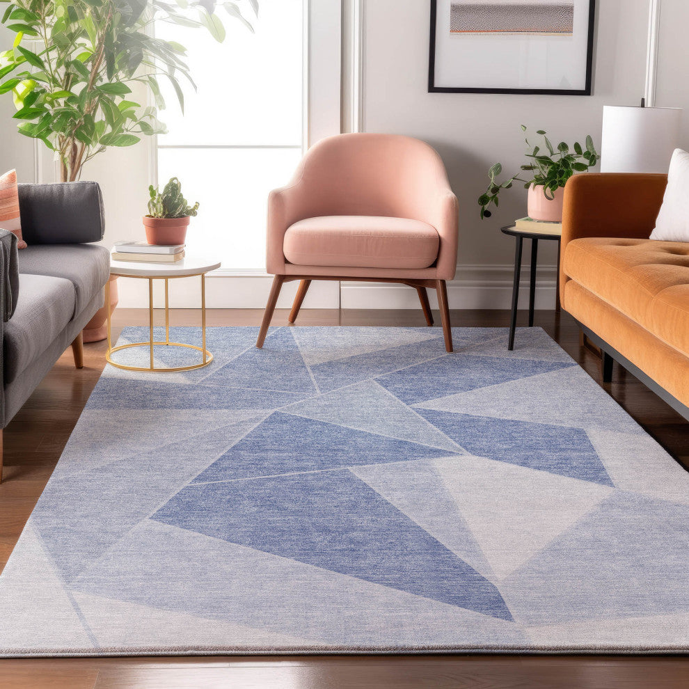 Premium Machine Washable Mayfield AMF636 Sky 5' x 7'6" Rug