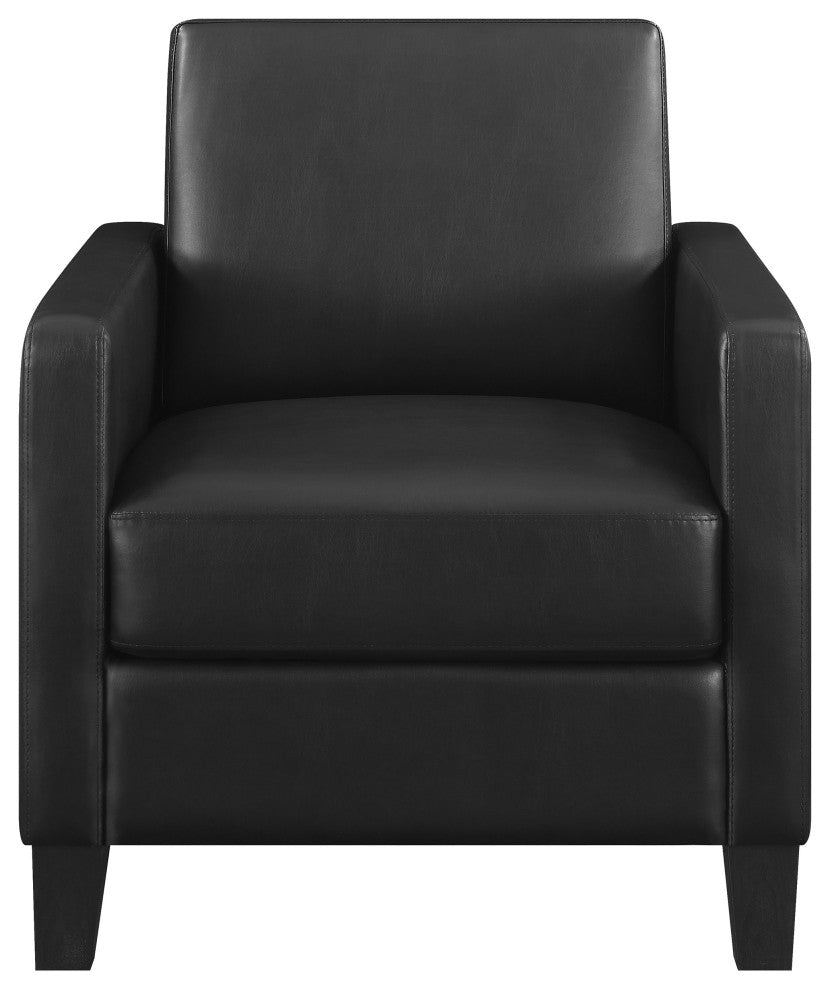 Julio Upholstered Track Arm Accent Chair Black