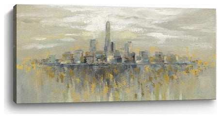 20" Artistic Manhattan city Skyline Canvas Wall Art
