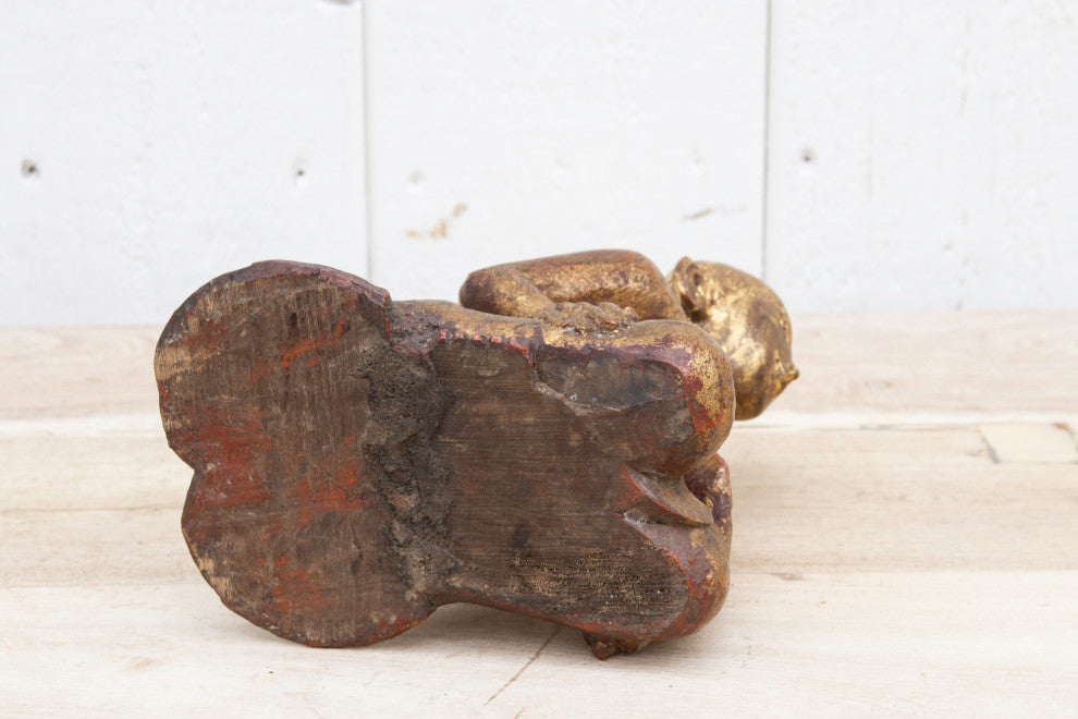 Small Carved & Painted Monk Figure