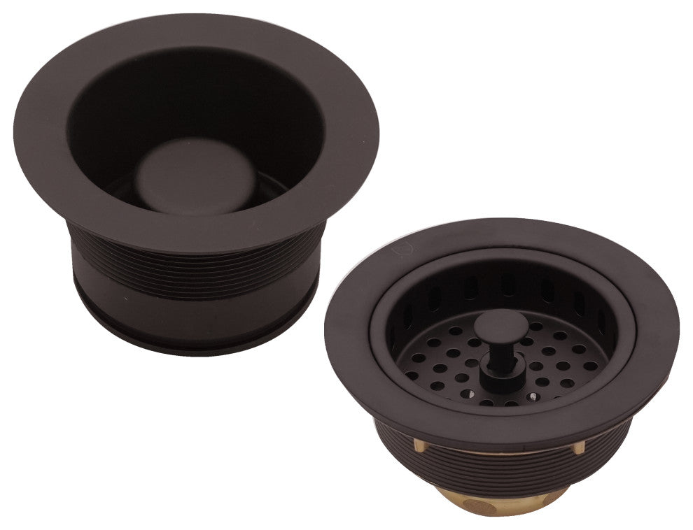 CO2185 3.5" Post Style, Kitchen Sink Basket Strainer, Oil Rubbed Bronze