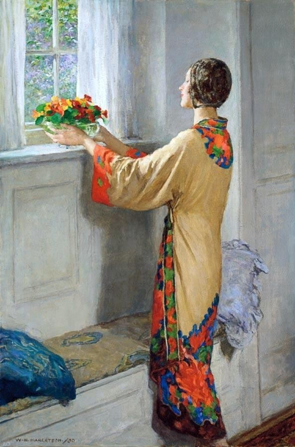 William Henry Margetson A New Day, 18"x27" Gallery Wrapped Canvas Print