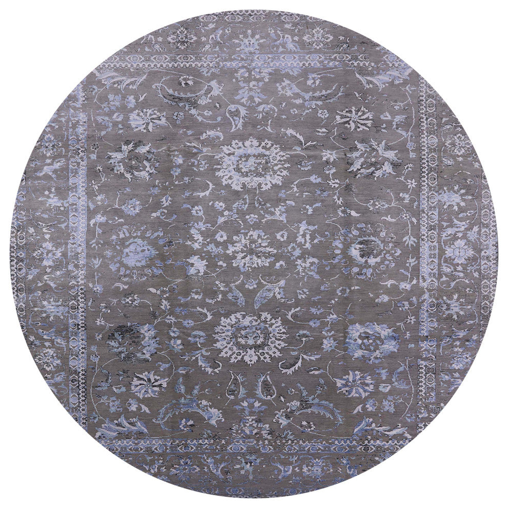 Ahgly Company Indoor Round Mid-Century Modern Area Rugs, 4' Round