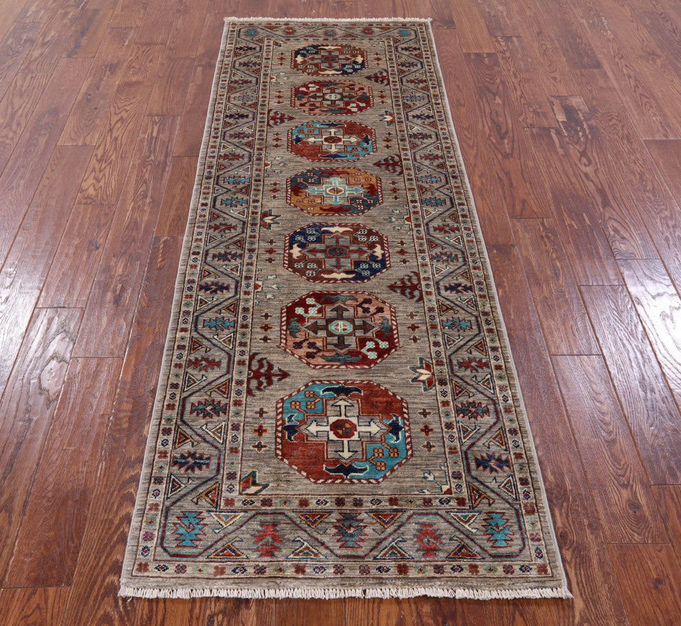 Runner Bokhara Handmade Wool Rug 2' 8" X 7' 10" - Q12529