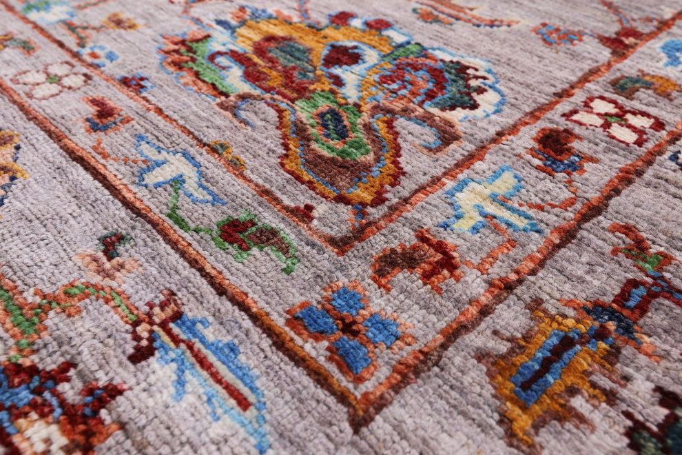 4' 2" X 5' 11" Hand-Knotted Persian Tabriz Wool Rug Q10224