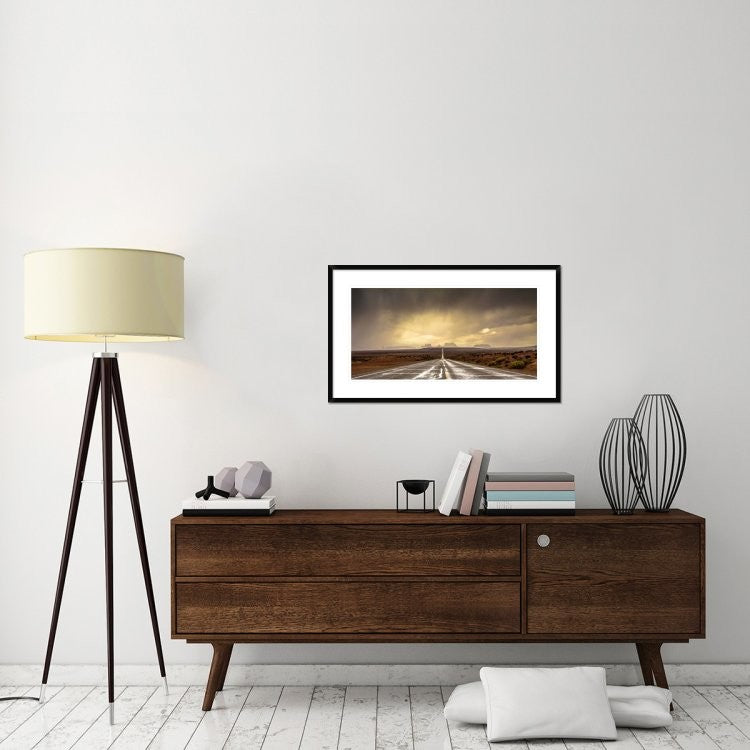 "Strom In Monument Valley" Framed Digital Print by Javier De La, 38x23"
