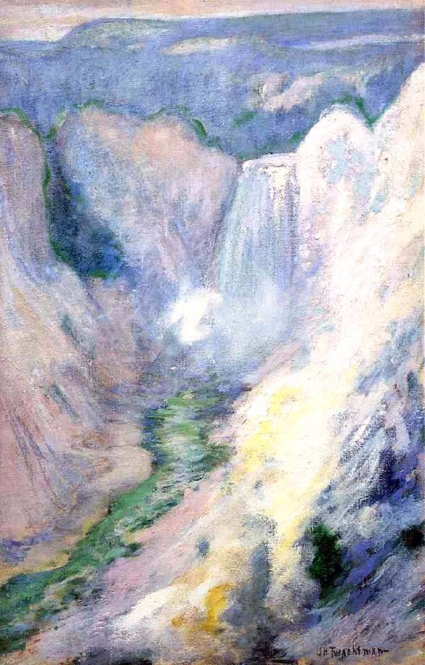 John Twachtman Waterfall in Yellowstone Wall Decal