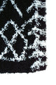 Cozy Design Diamond Shag Rug Black 6' 7" x 9' 6"