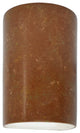 Ambiance, Small ADA Cylinder, Open Top & Bottom Wall Sconce, Rust Patina