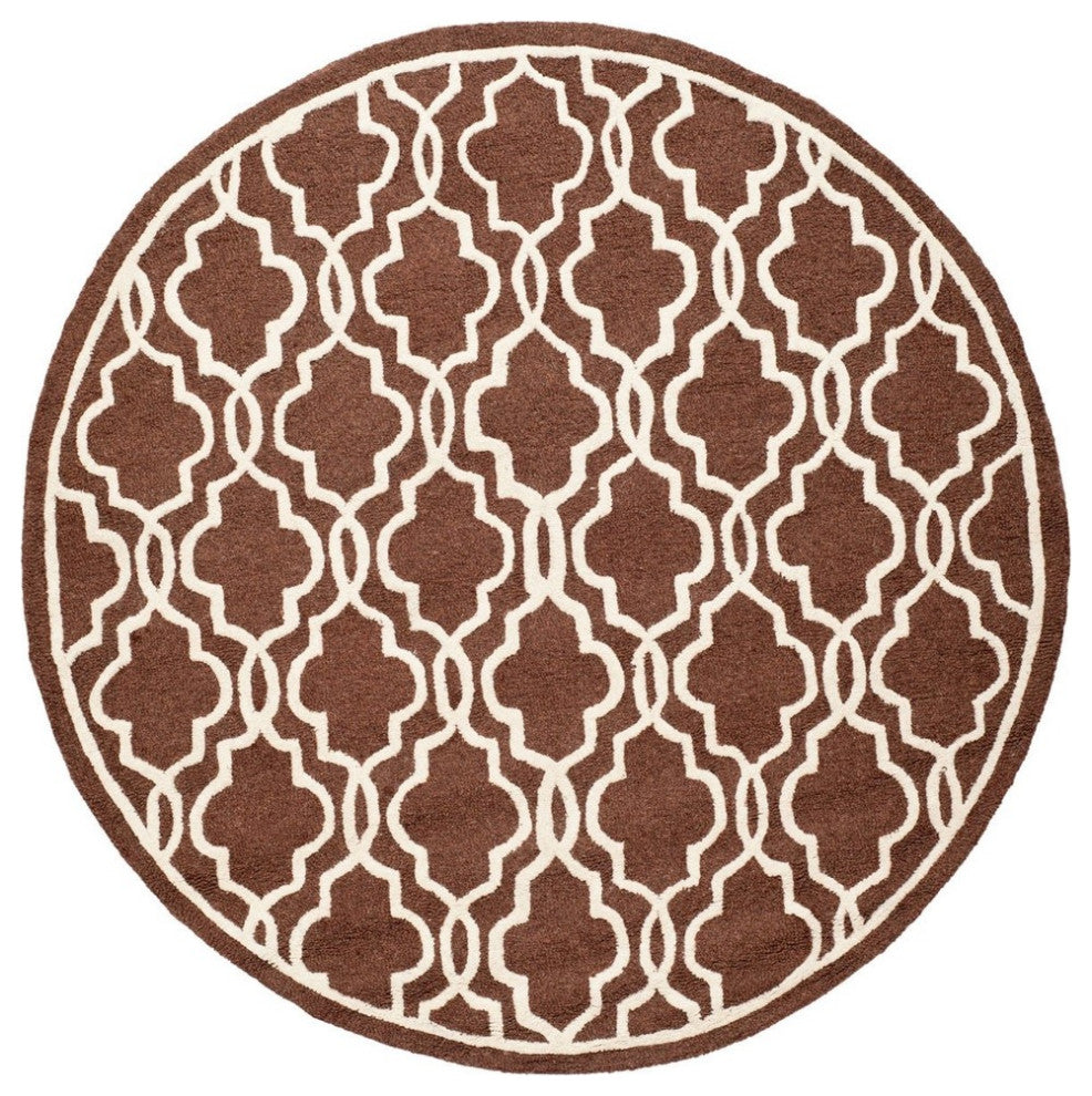 Safavieh Cambridge CAM131H 6'' Round Dark Brown Rug