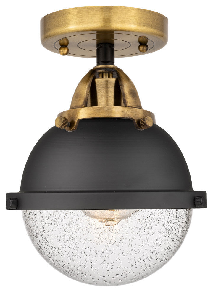 Innovations 288-1C-BAB-HFS-64-BK-LED 1 Light Semi-Flush Mount, Matte Black