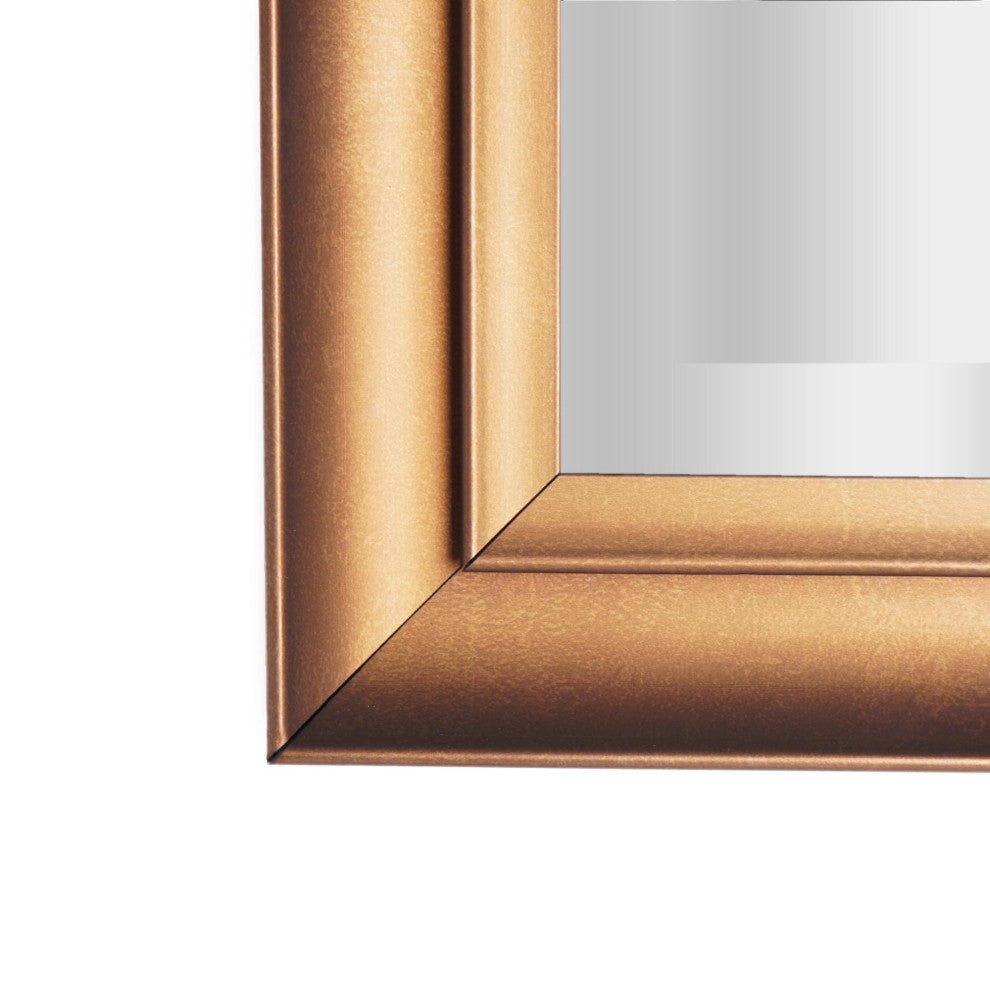 Head West Antique Gold Classic Frame Rectangular Beveled Wall Mirror - 26" x 32"