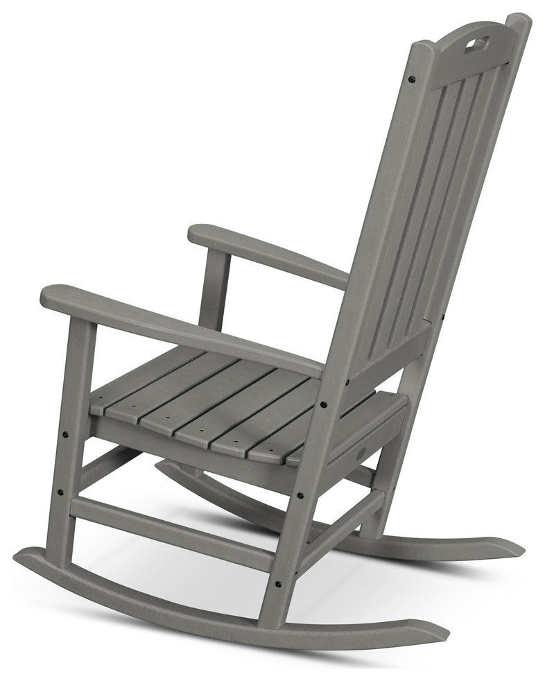 Polywood Nautical Porch Rocking Chair, White