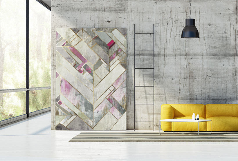 "Blush Deco II" Fine Art Giant Canvas Print, 48"x72"