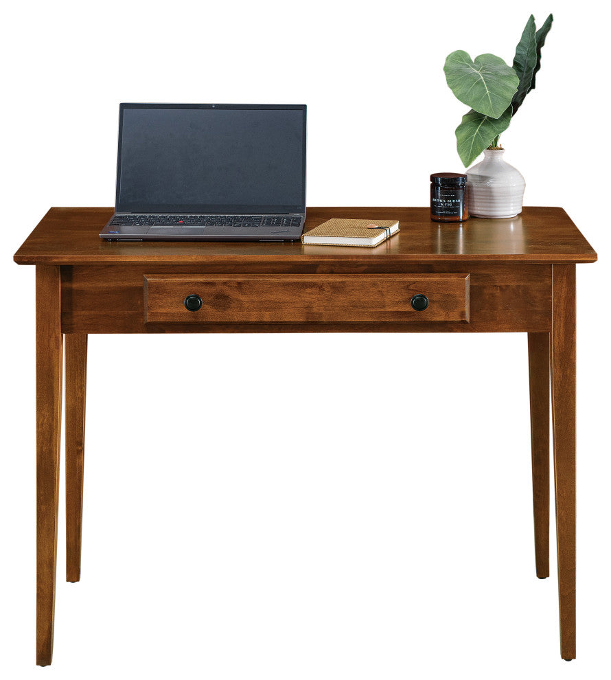 Solid Wood Writing Desk, Warm Cherry